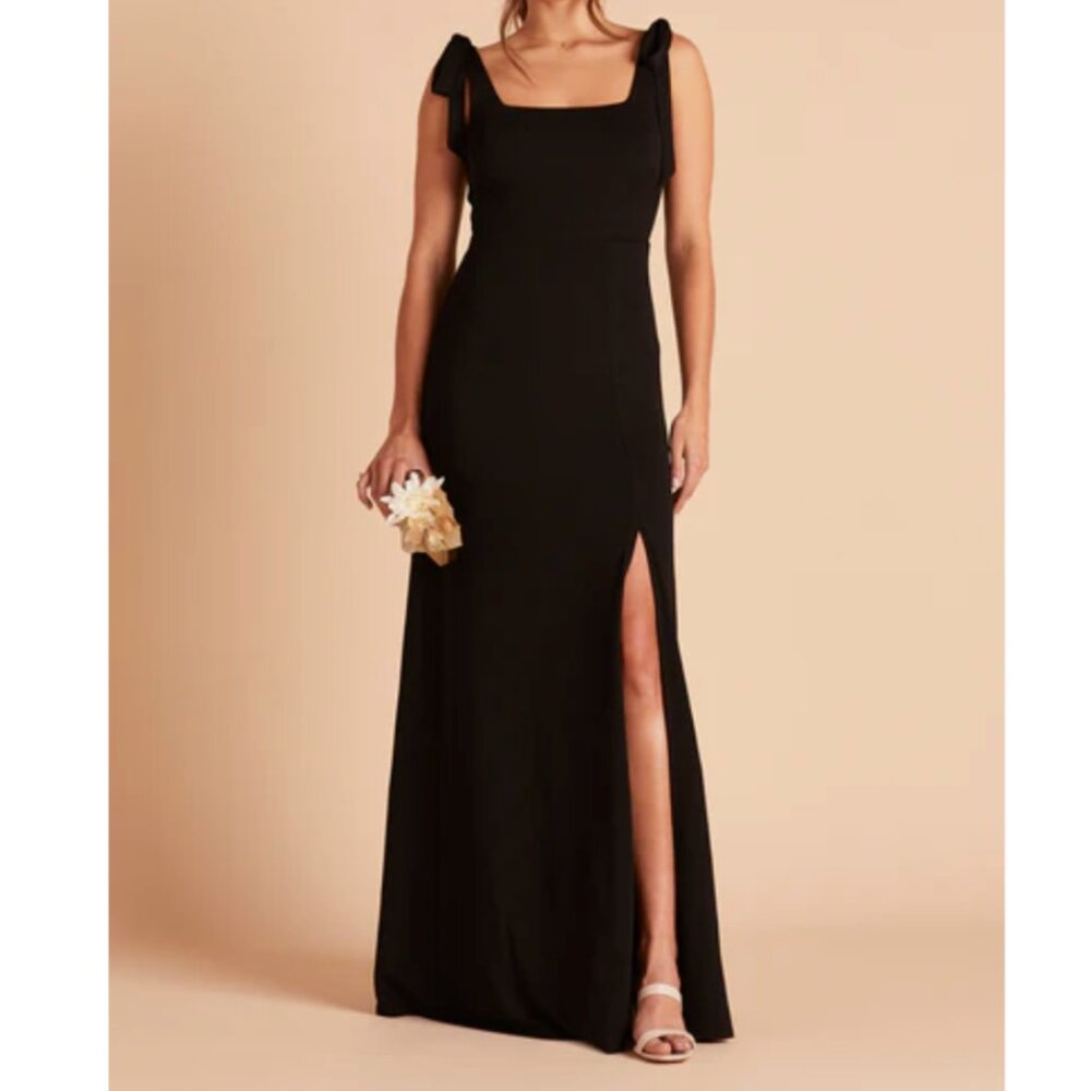 Birdy Grey Black Crepe Alex Convertible Dress Size Small